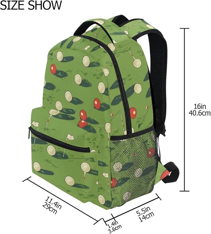 Golf Backpack for School Student Laptop Travel School Bag for Boys Girls Daypack