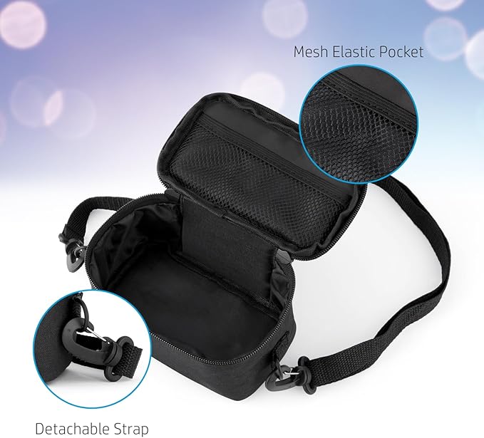 HP Sprocket Panorama Instant Portable Color Label & Photo Printer (Grey) Gift Bundle with case, Zink roll, Photo Album, Markers, Stickers and Frames