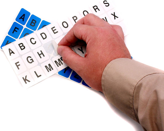 ChromaLabel 1 x 3/4 inch Alphabet Stickers, 5 Assorted Colors, 10 Sheets/Variety Pack