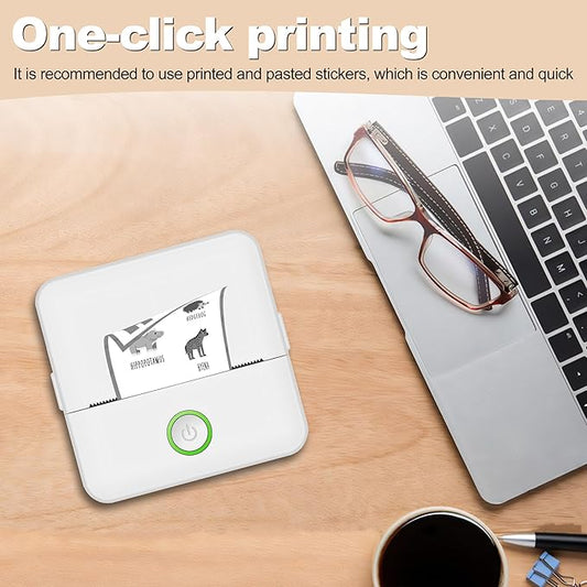 Print Pods Mini - Sticker Printer Portable Thermal Inkless Sticker Maker Machine Pocket Phone Instant Print for Study Graphics, Anatomical Diagrams, Photos