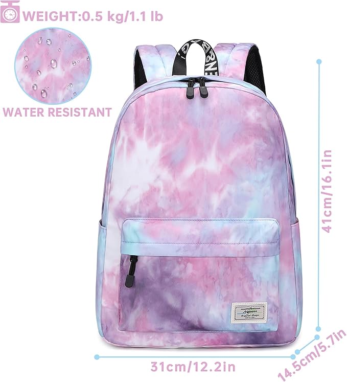 Lohol Galaxy Backpack for School Travel, Lightweight BookBag for Girls Kids