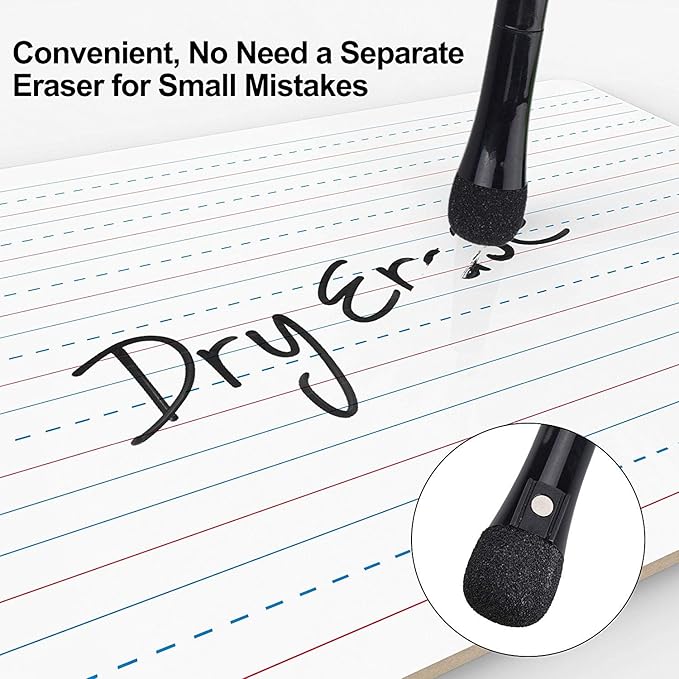 16 Pack Magnetic Dry Erase Markers - Fine Tip (8 Colors) Low Odor Whiteboard Markers for Kids & School, for Whiteboard, Calendar, Refrigerator