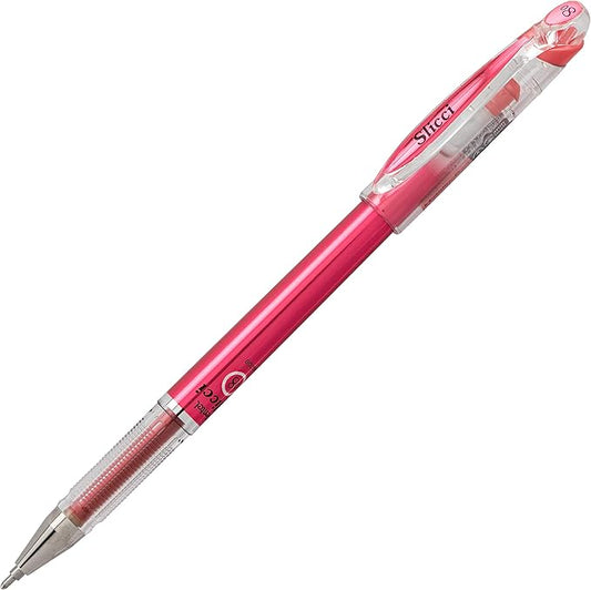 Pentel Arts Slicci Metallic 0.8 mm Needle Tip Gel Pen, Metallic Red Ink, 1 Pack (BG208BPMB)