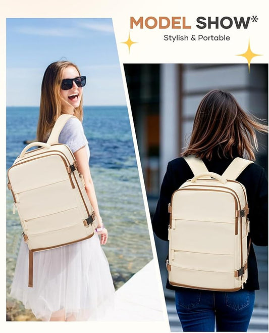 coofay Travel Backpack Carry on Flight Approved Mochila De Viaje Personal Item Travel Bag Backpacks for Travel Backpacks for Men Women Carry on Backpack for Airplanes 18x14x8 Inches Travel Bag