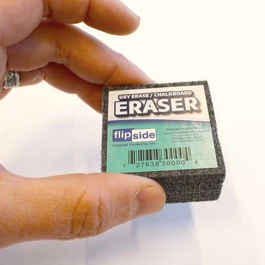 Flipside Products - 5" x 9" Mini Dry Erase Answer Paddles + Black Markers + Erasers - 12 Pack,White