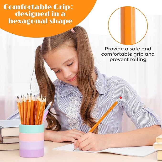 Back to School Supplies, 360-Pack Sharpened #2 Yellow Pencils with Erasers, Bulk Pack Graphite Pencils for School Classroom Teacher Supplies, Writing, Drawing and Sketching