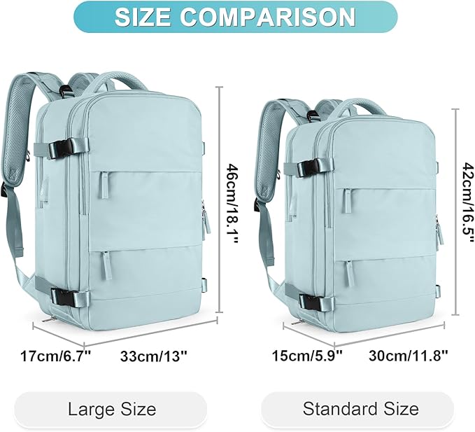Large Personal Item Travel Backpack For Women Men Airline Approved Carry On Backpack Flight Approved Waterproof Sports Luggage Backpack Casual Daypack Small Hiking Backpack