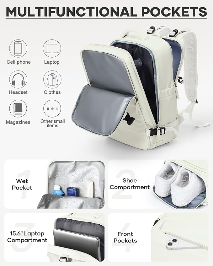 coofay Vacuum Backpack Travel with Pump Vacpack Travel Backpack with Vacuum System Compression Backpacks
