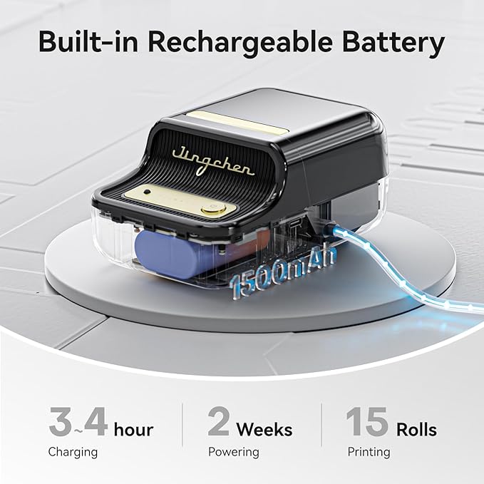 NIIMBOT B21 Label Maker, Portable Bluetooth Label Printer for Small Business, Sticker Maker with Tape for Gift Barcode, Clothing, Retail, Bakery, Mailing, Candles, Jewelry, Craft Organizing, Black