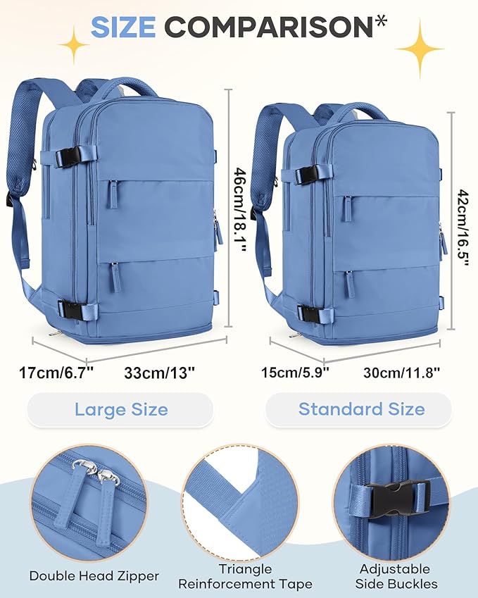 Large Travel Backpack For Women Men Airline Approved Carry On Backpack Flight Approved Waterproof Sports Luggage Backpack Casual Daypack Small Hiking Backpacks