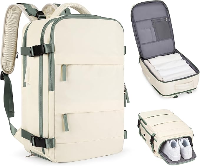 Large Travel Backpack For Women Men Airline Approved Carry On Backpack Flight Approved Waterproof Sports Luggage Backpack Casual Daypack Hiking Backpack