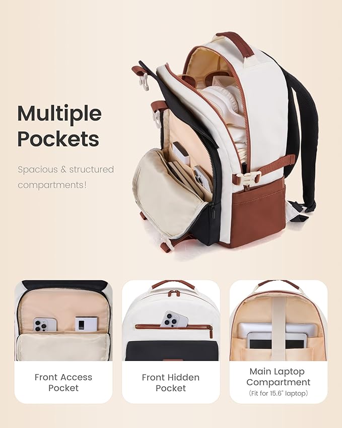 LOVEVOOK School Backpack for Teen Girls，Casual School Backpack 14-18 Teenage 15.6 Inch Laptop Bookbag, Cute Big Student Laptop Backpack for College Women Middle High School Travel Daypack, black