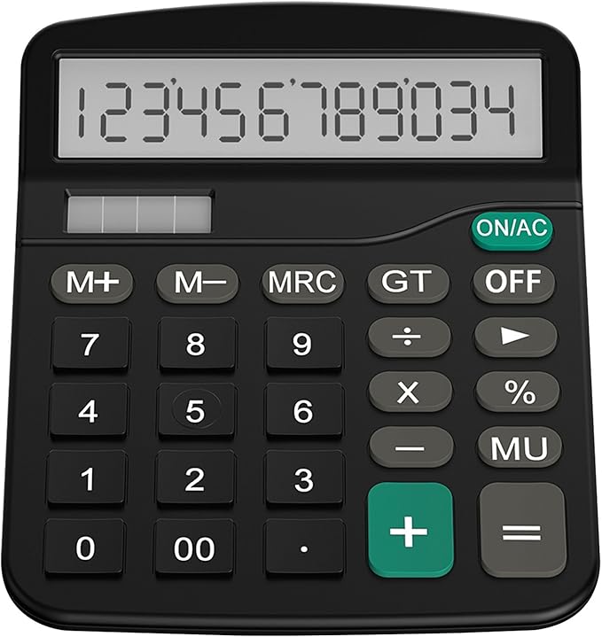 Helect Calculator, Standard Function Calculator (Black)