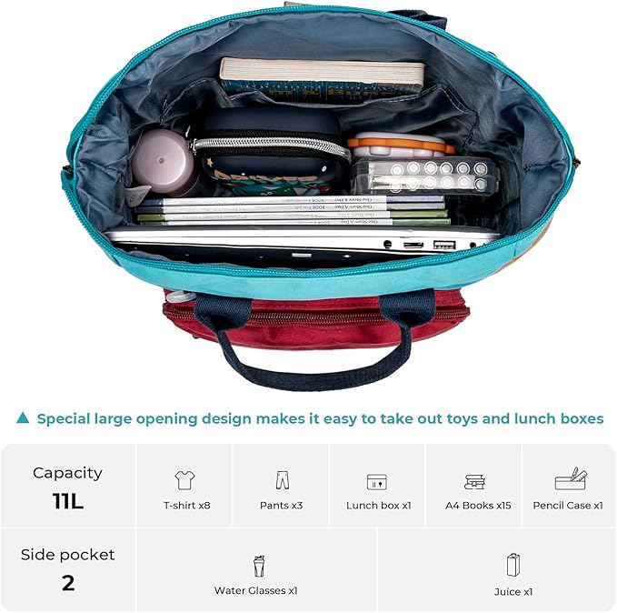 CLUCI Toddler Backpack Kids Backpacks For Boys Preschool Kindergarten Elementary Daycare Backpack For School & Travel Bookbag with 4 Detachable Cute Patches