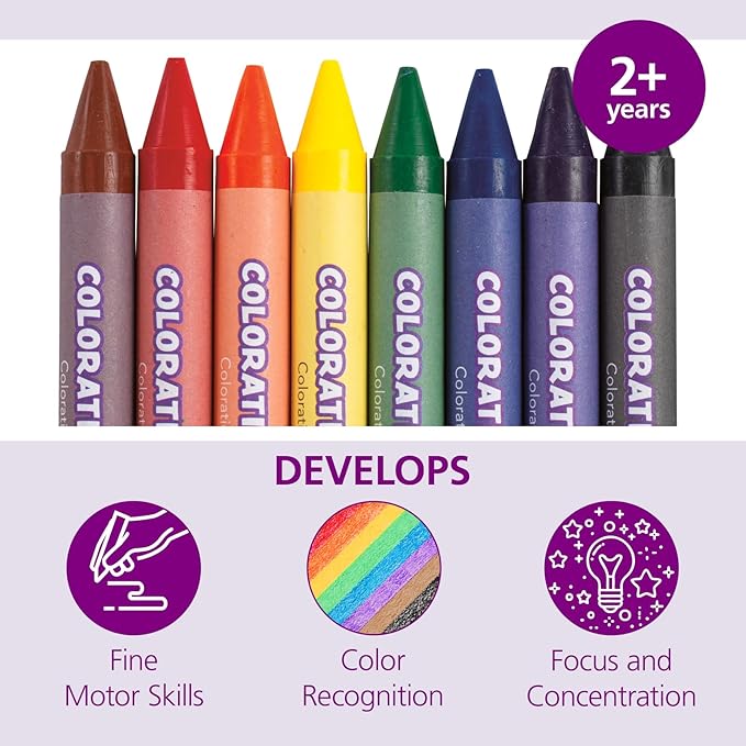 Colorations CRXLG Extra Large Crayons (Pack of 200)