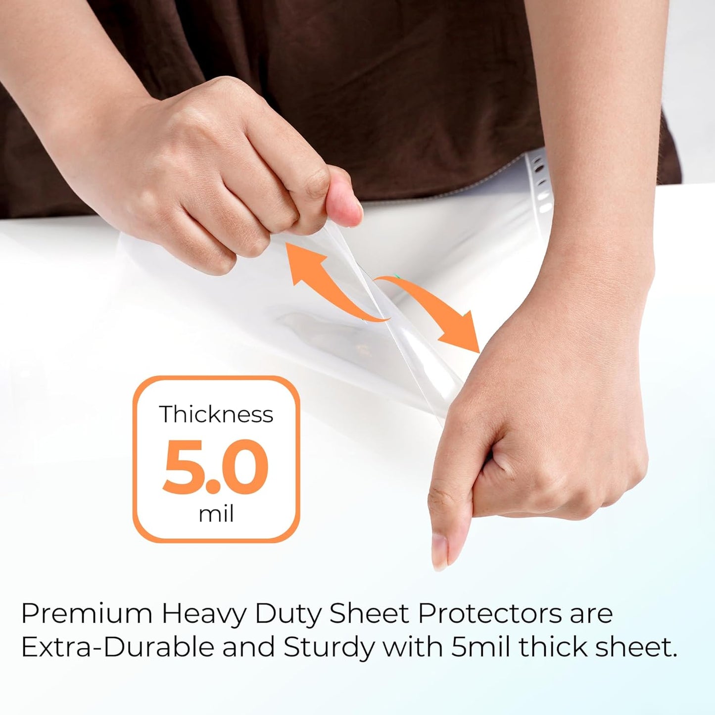 500 Pack, 8.5 x11 Clear Sheet Protectors, Non-Glare, Extra Heavy Duty Page Protectors for 3 Ring Binder, Top Loading Plastic Sleeves