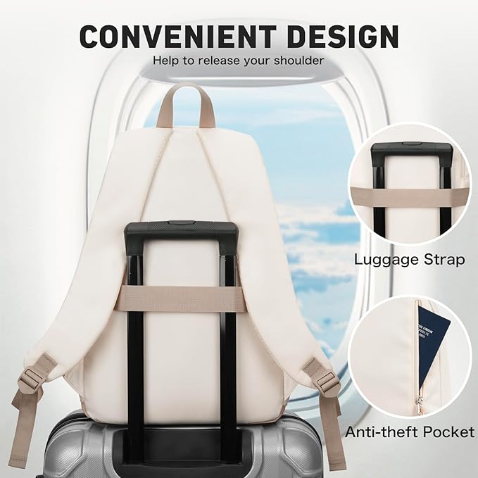 School Laptop Backpack for Girls Boys: Casual Middle High School Backpacks 15.6 Inch College Bookbag with USB Charging Port Waterproof Travel Back Pack Cute Work Book Bag for Teens Students Women Men