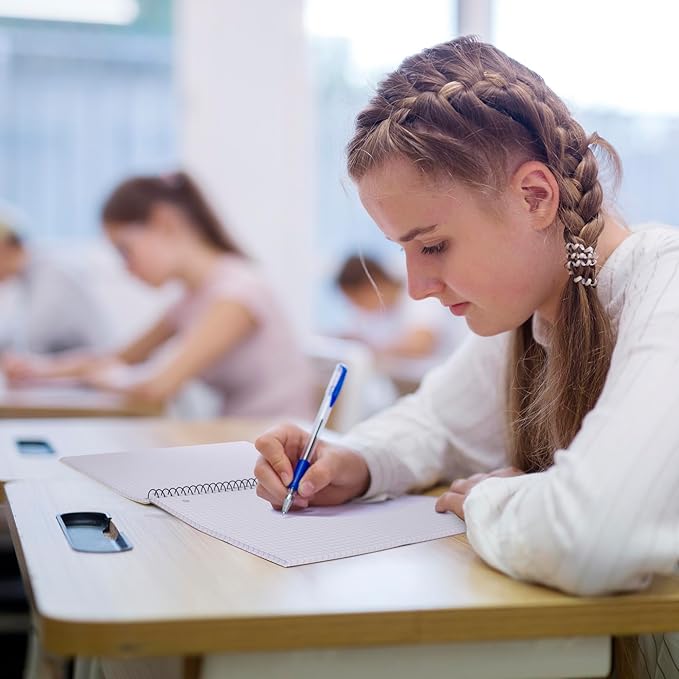 Graph Paper Spiral Notebook - Graph Paper Notebook, Quad Ruled Grid Notebooks, Perforated Pages - 10.5 X 8 Inches - 1 Subject Wirebound Notebook - Assorted Colors - 100 Sheets per Book - (12 Pack)