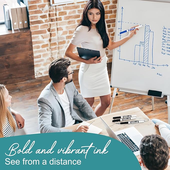 Dry Erase Markers, Whiteboard Markers, Dry Erase Markers Fine Tip and Chisel Tip, Bundle of White Board Markers Dry Erase, Thick and Fine Tip Dry Erase Markers and Dry Erase Eraser, Whiteboard Eraser