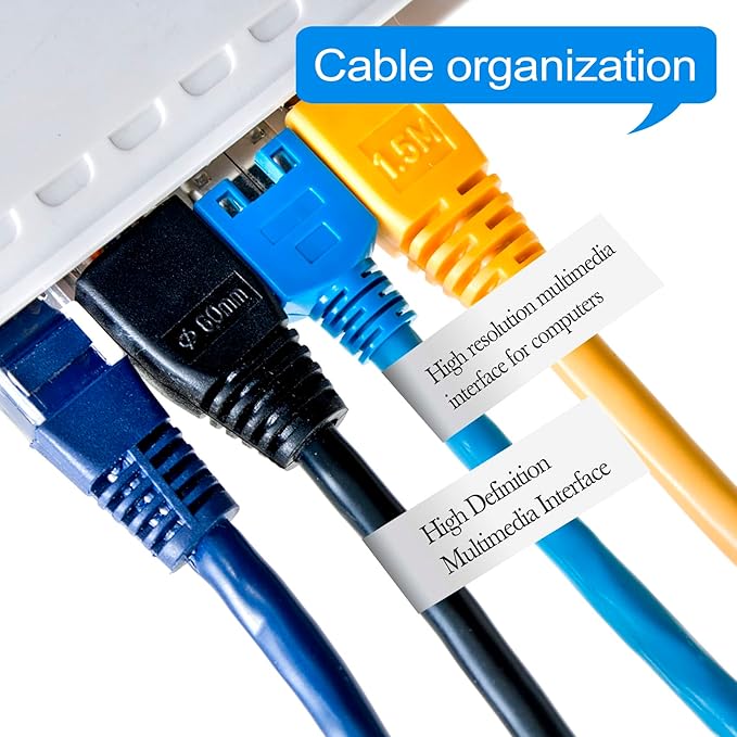 TZe-241 Label Tape 18mm Replacement for Brother P Touch TZe 18mm 0.7 Laminated White TZe241 Label Maker Tape Work for Brother PTD600 PTD400AD PT-P710BT, 3/4 Inch 26.2 Feet(8m), 4-Pack