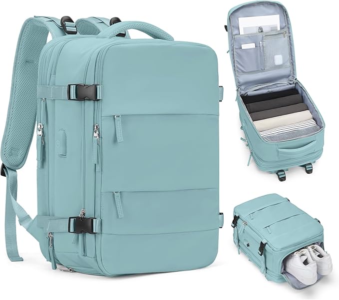 Casual Backpack Traveling Backpack, A-blue, Expandable, Travel Backpacks
