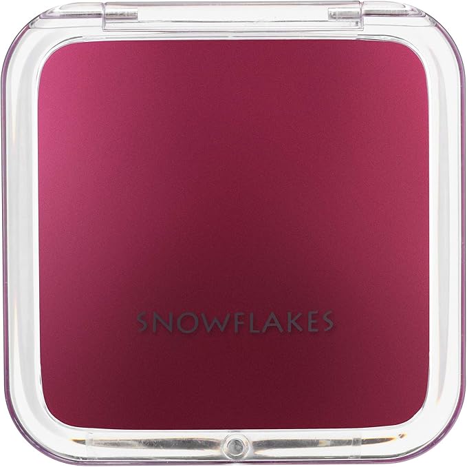 Magnifying Compact Mirror - Snowflakes Elegant Compact Pocket Mini Makeup Mirror Double Sided 1x/10x Magnification Cosmetic Mirrors Handheld Portable for Travel and Purses (Purple)