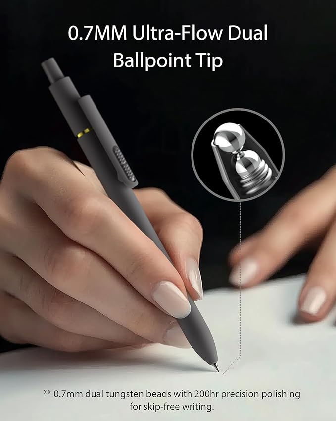 16 Pcs Gel Ink Pens, 0.7mm Fine Point for Smooth Writing Journaling Aesthetic Pens, Black Quick-Dry Long Lasting Fidge Pens, Cute School Office Supplies Gifts for Women （Morandi-Black Ink）