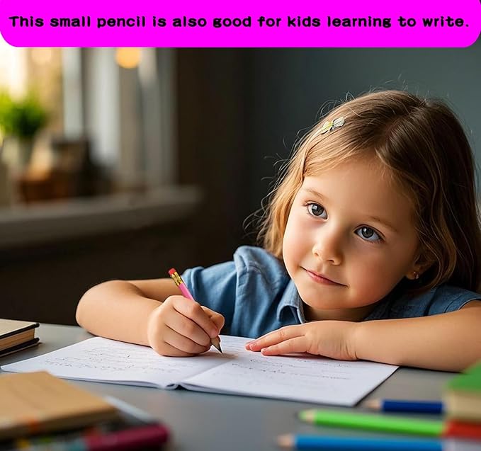 Adhere 25pcs Golf Pencils with eraser Hexagon Wooden Pencils Graphite 2B for Golf Event Scoring,Classroom,Wedding,Company Meetings,Pew, Pocket (Pink)