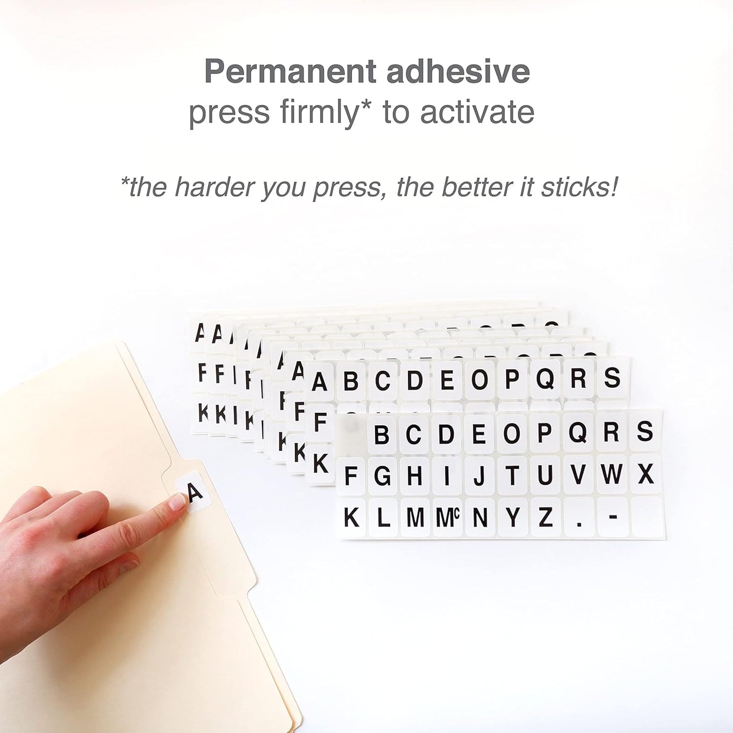 ChromaLabel 1 x 3/4 inch Alphabet Stickers, 10 Sheets/Pack (Red)