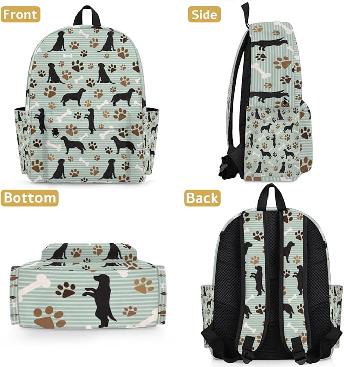 Cute Dog Puppy Kids Backpack for Boys Girls Paw Print Preschool Toddler Backpack Kindergarten Nursery Bookbag Travel Children Lightweight School Bag