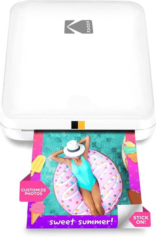 KODAK Step Slim Instant Mobile Photo Printer - Kit: 20 Pack Zink Paper, Case, Photo Album, Markers, Sticker Sets