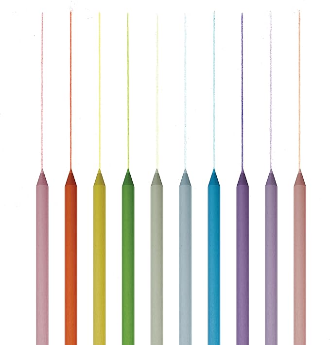 Pastel Colored Smencils - Patented Gourmet Scented Colored Pencils made from Recycled Newspapers, 10 Count, Gifts for Kids, School Supplies, Classroom Rewards