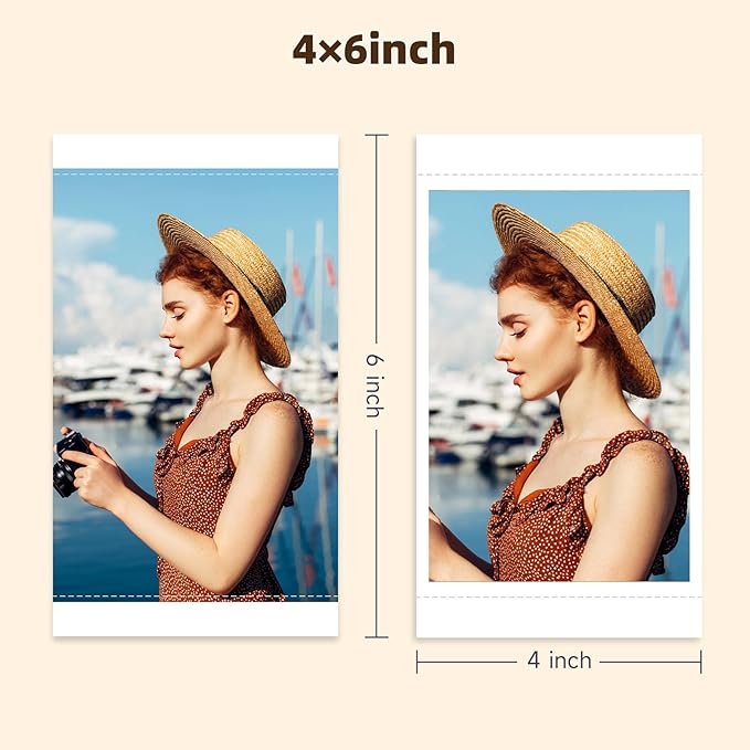 HPRT CP4100 Photo Printer - Plus 4x6 Bluetooth Instant Picture Printer with 20 Sheets & Ribbon - Wi-Fi, Premium Dye Sublimation - 300 DPI Display Resolution - Editing App for Fun, Creative Photos