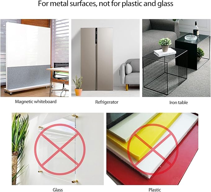 Magnetic Dry Erase Marker Holder, Strong Magnetic Back, Marker Holder for Whiteboard and Fridge, School, Office, Home (White)