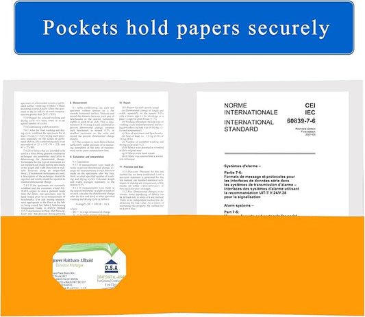 Zzrywuty 25 Packs Paper Folders with Pockets for Students, Businessmen and Office Workers,Letter Size,Two Pocket Folders with Card Slot for Office,Business,School Supplies