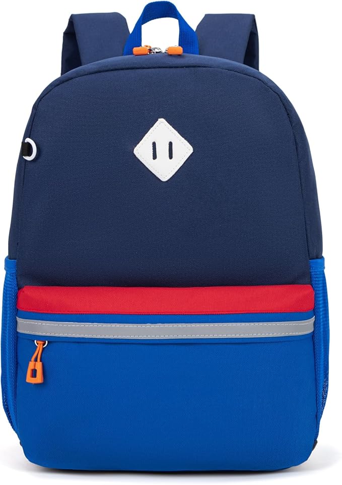 HawLander Little Kids Backpack for Boys Toddler School Bag Fits 3 to 6 years old, 15 inch, Blue