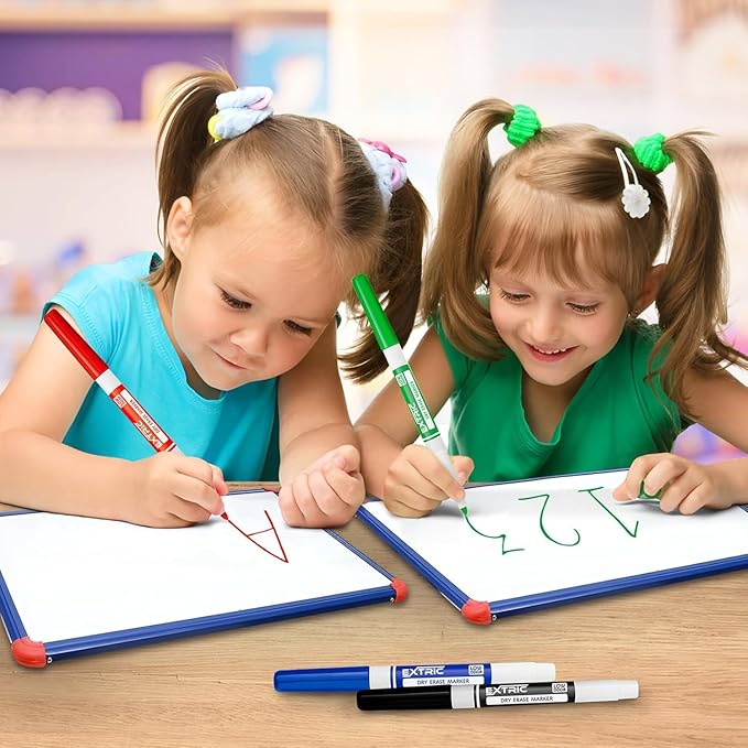 Dry Erase Markers, Whiteboard Markers Fine Tip and Chisel Tip, 8 White Board Marker Dry Erase, Mixed Tip 4 Thick and Thin White Board Marker for School Supplies, Teachers and Students