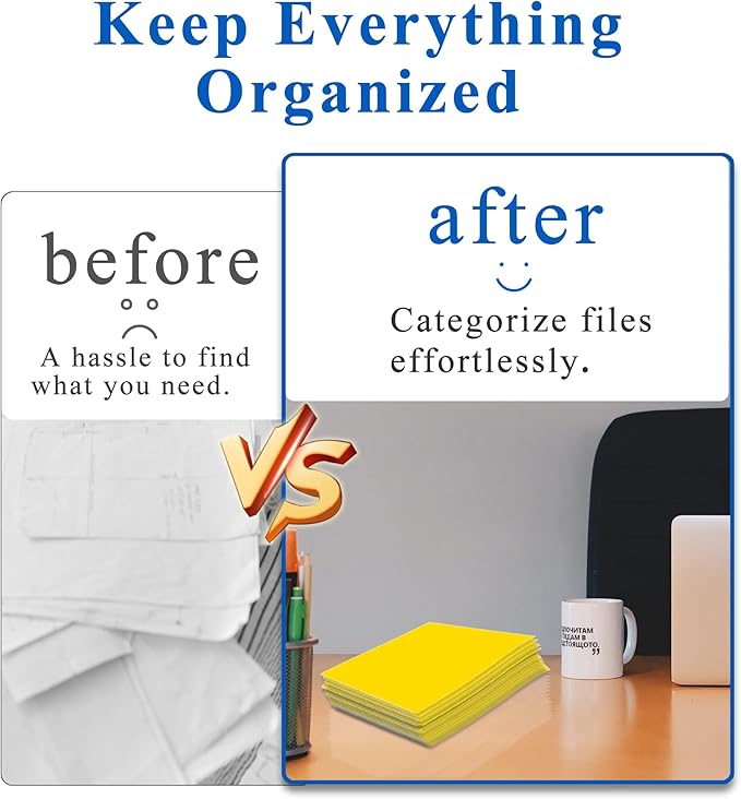 Zzrywuty 25 Packs Paper Folders with Pockets for Students, Businessmen and Office Workers,Letter Size,Two Pocket Folders with Card Slot for Office,Business,School Supplies (Yellow)