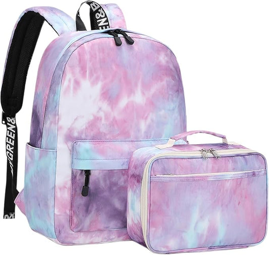 Lohol Galaxy Backpack for School Travel, Lightweight BookBag for Girls Kids