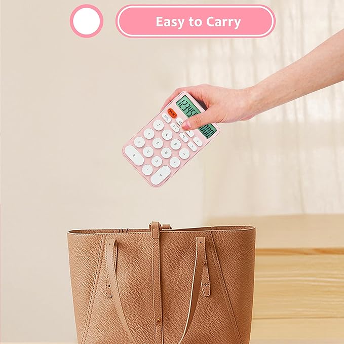 VEWINGL Standard Calculator 12 Digit,Desktop Large Display and Buttons,Calculator with Large LCD Display for Office,School, Home & Business Use,Automatic Sleep,with Battery