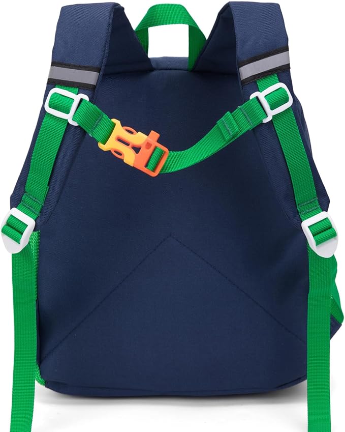 HawLander Little Kids Backpack for Boys Toddler School Bag Fits 3 to 6 years old, 15 inch, Blue Green