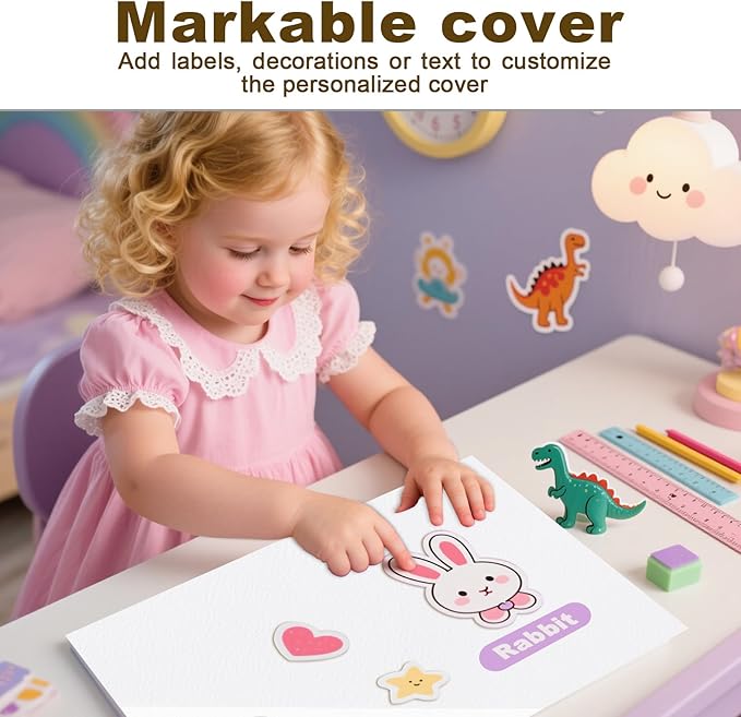 Folders with Pockets, LAYZZ 30 Pack Paper Pocket Folders, 2 Pocket Folders Fits Letter Size Paper, for School Office and Home (White)