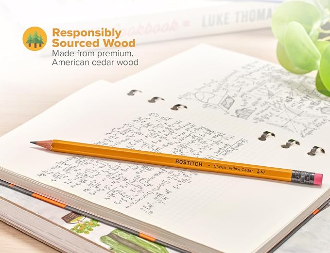Bostitch Premium American Cedar Pencils, 60 Count