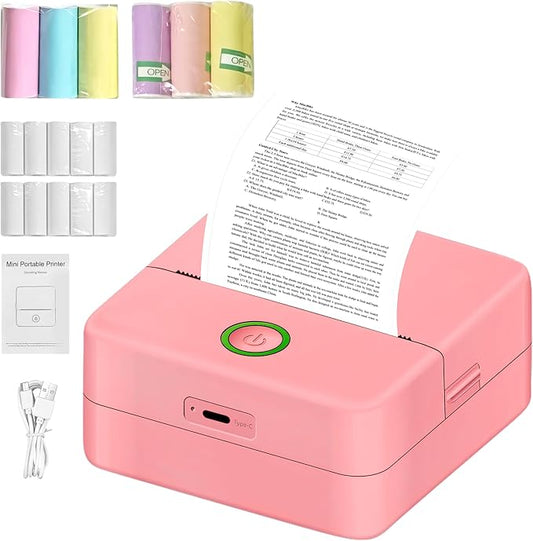 Print Pods Mini - Sticker Printer Portable Thermal Inkless Sticker Maker Machine Pocket Phone Instant Print for Study Graphics, Anatomical Diagrams, Photos