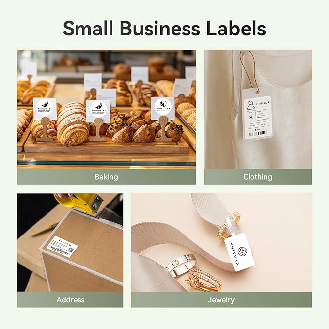 NIIMBOT B21 Label Maker Machine with Tape 2Inch Portable Sticker Printer Thermal Labeler for Jar Price Address Label for Business Home Office Organization, Green