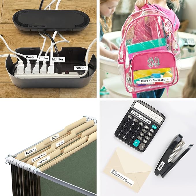 SUPVAN E10 Bluetooth Label Maker Machine with Tape, Continuous Waterproof Label, Versatile App with 35 Fonts and 1k+ Icons, Label Printer for Home, Kitchen, School, Office Organization, Green