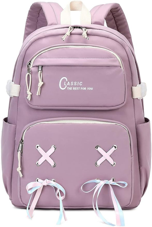 Casual School Bookbag Travel Backpack for Teen Girls