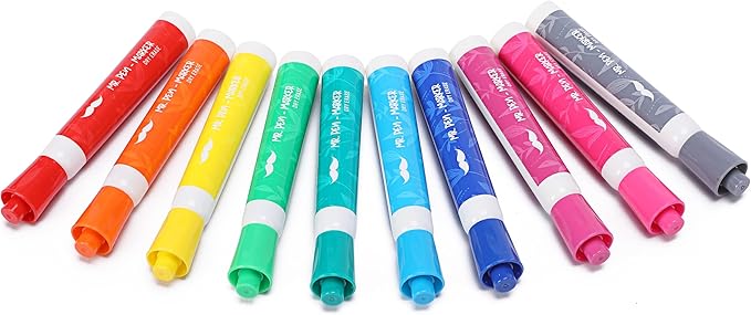 Mr. Pen Dry Erase Markers - Low Odor, Chisel Tip, 10 Pack, Vibrant Colors, Whiteboard Markers