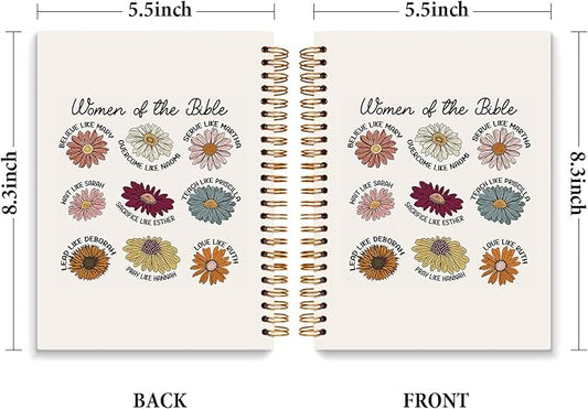 JXREQ Floral Christian Bible Notebook Journal for Women Note Taking, Religious Prayer Journal for Women Gifts, Scripture Journal, Church Notes Notebook 5.5x8.3