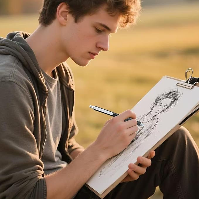 Black Gel Pens, 50 Pack Black Pens Bulk 0.5mm Black ink Fine Tip Pen, Smooth Writing, Click Gel Ink Roller Ball Pen for Office, nurses, families, and school diaries